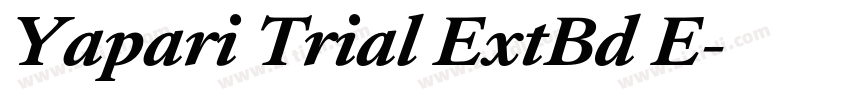 Yapari Trial ExtBd E字体转换